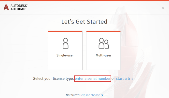 Chọn kích hoạt bằng Serial Number