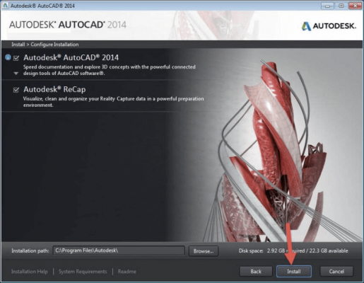 Bắt đầu cài đặt AutoCAD 2014
