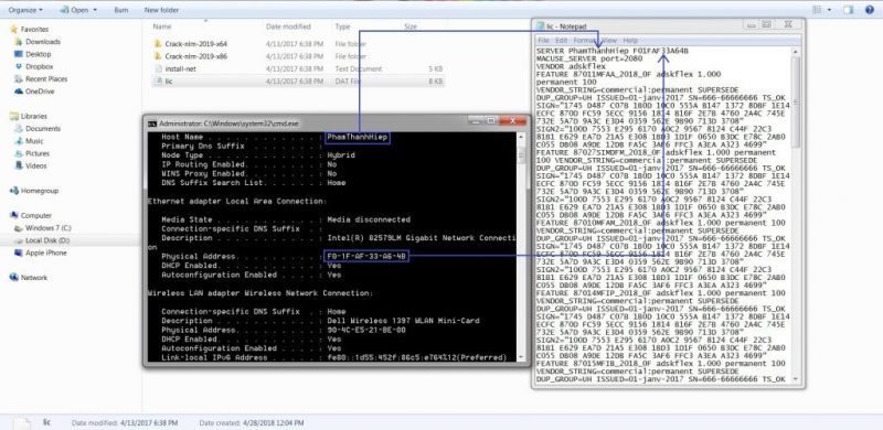 Cấu hình file license