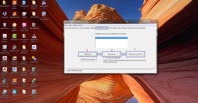 Khởi chạy máy chủ license ảo