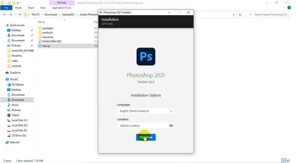 Cài đặt Photoshop CC 2021 Bước 1