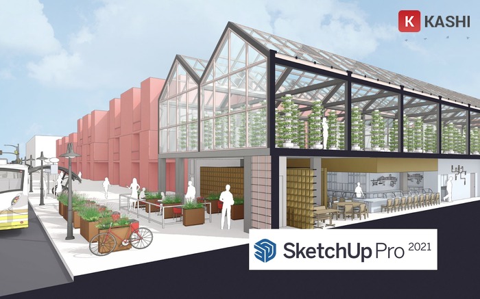 Giao diện làm việc Sketchup 2021