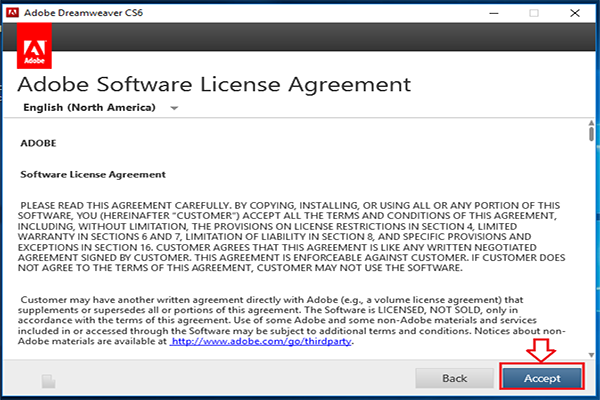 Chọn chế độ Try trong Dreamweaver CS6