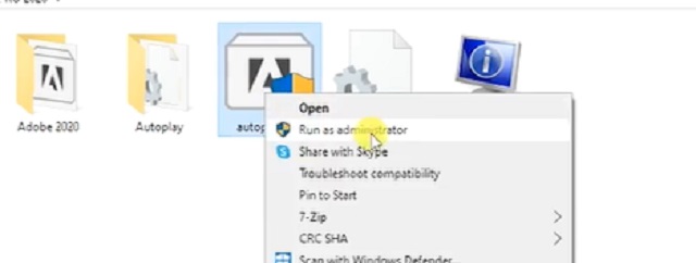 Bước 3 Chạy file Autoplay dưới quyền Administrator