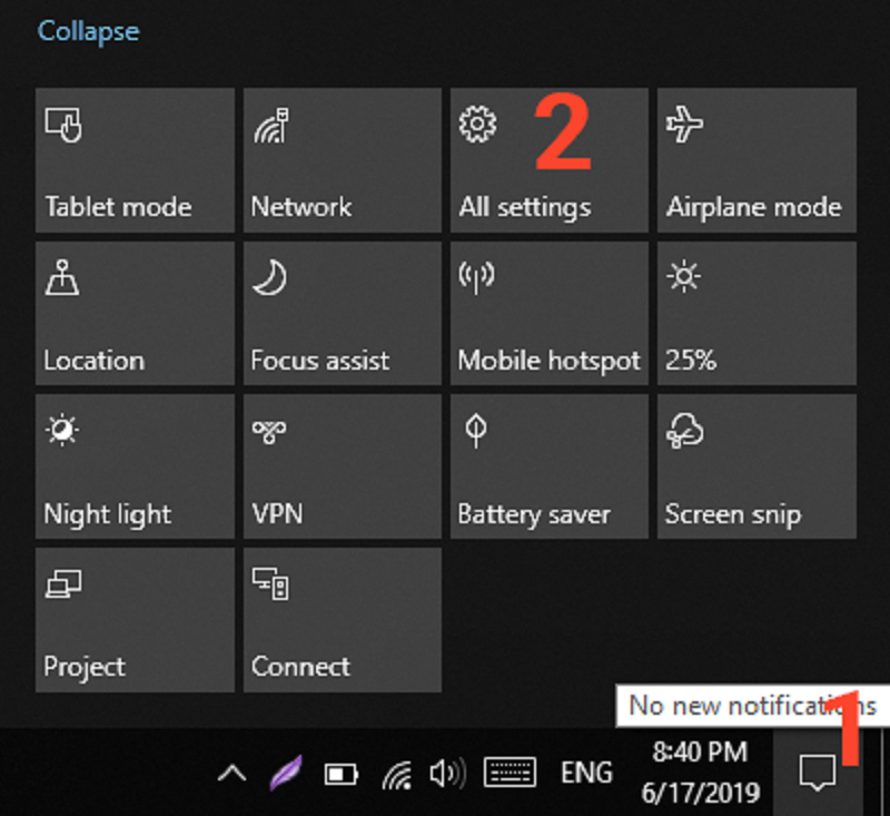Vào Cài đặt Settings
