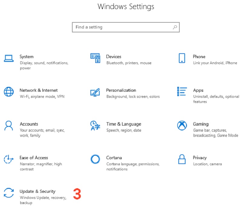 Chọn Windows Security