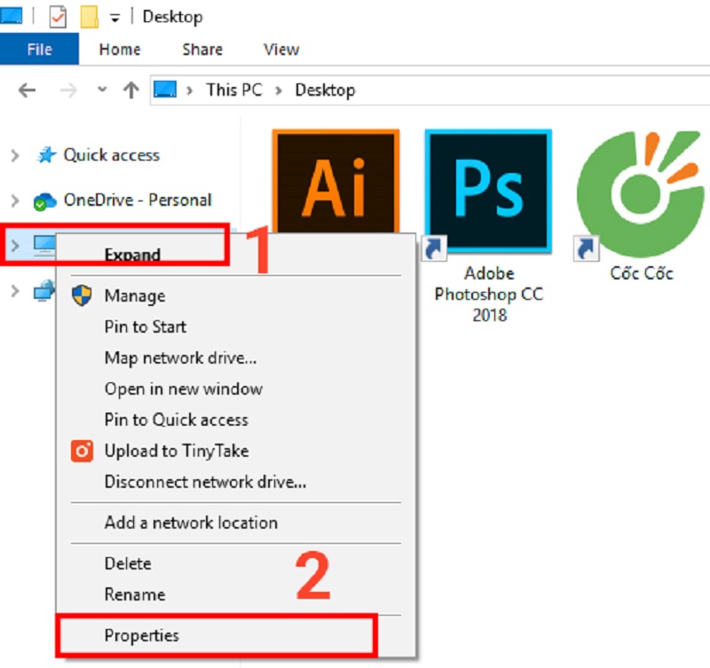 Kiểm tra Properties This PC