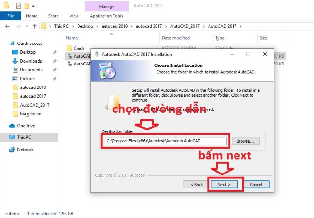 Nhấn Install để trích xuất file