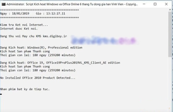 Kích hoạt Office 2019 Bước 9
