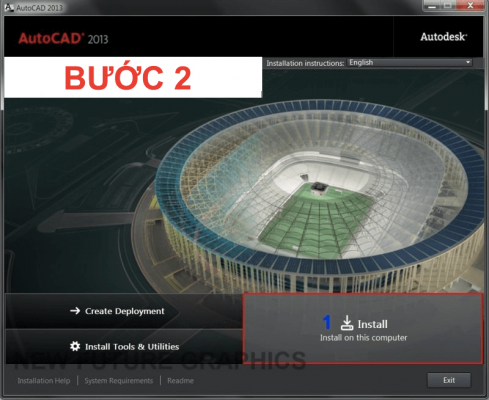 Bước 2 Cài đặt AutoCAD 2013