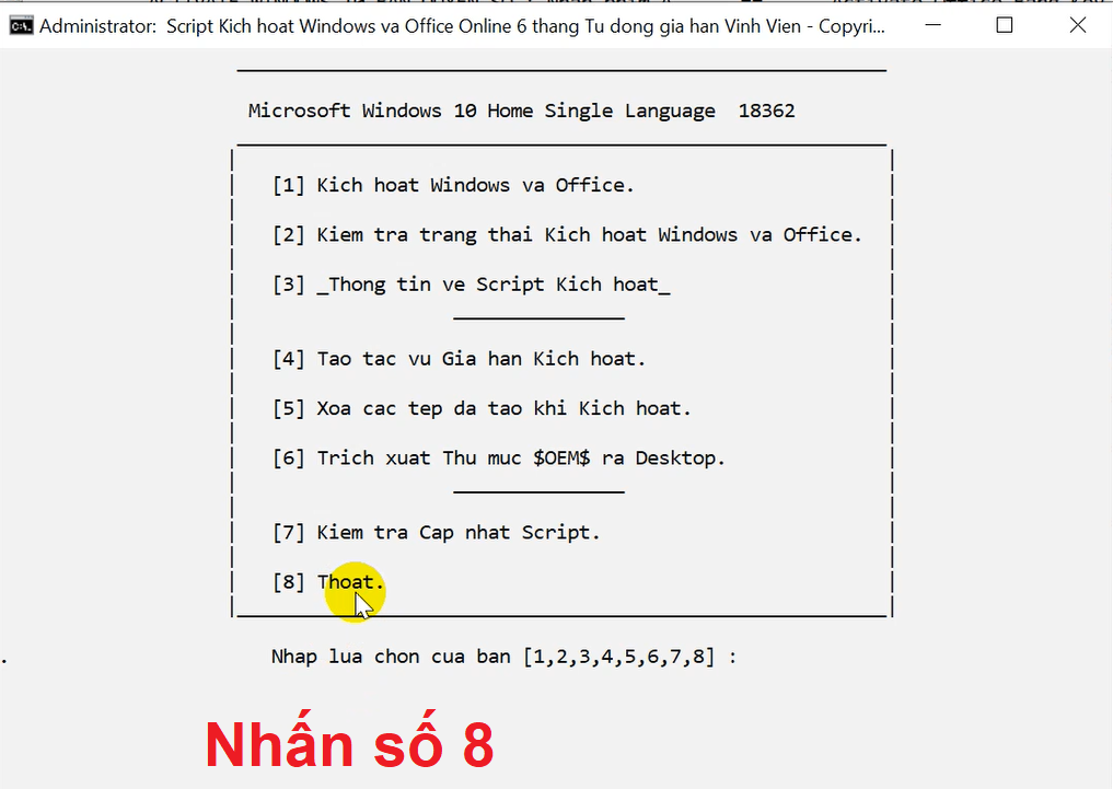 Thoát công cụ AIO Tools