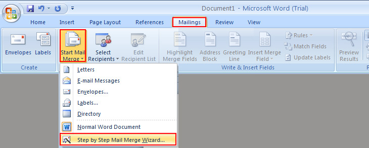 Tính năng Mail Merge trong Word