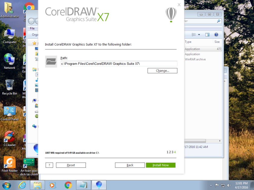 Bước 5 nhấn Install Now