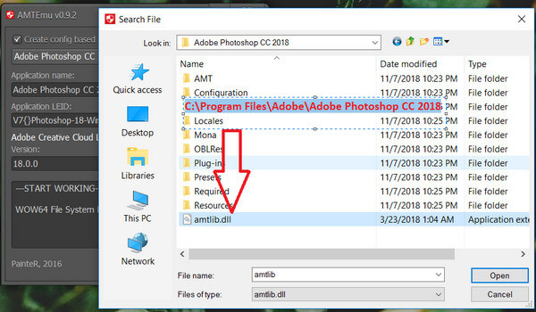 Chọn file amtlib.dll