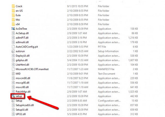 Khởi chạy file Setup AutoCAD 2010