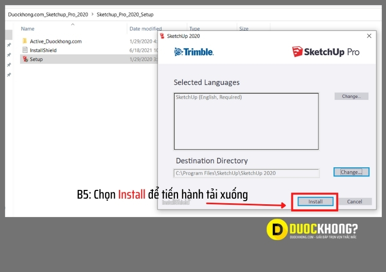 Hướng dẫn cài đặt SketchUp 2020 Bước 6