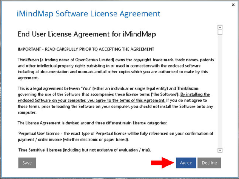 Xác nhận điều khoản License Agreement
