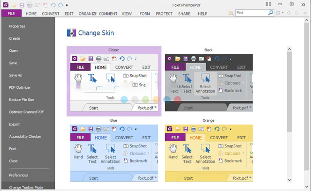 Giao diện cài đặt Foxit Reader