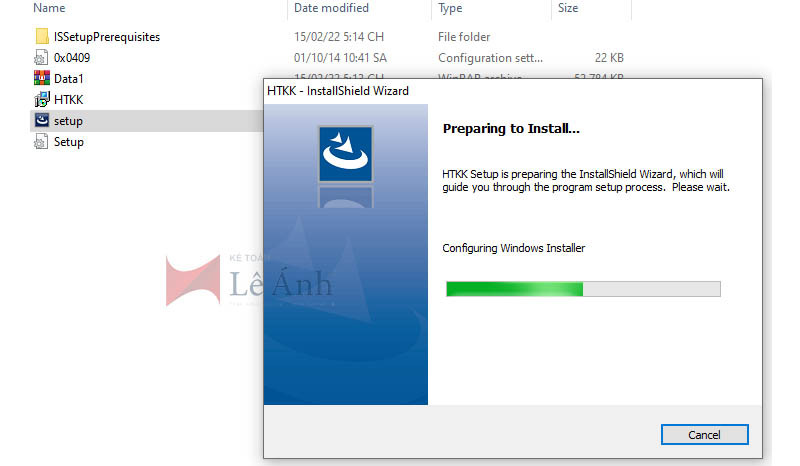 Chạy file setup dưới quyền Admin