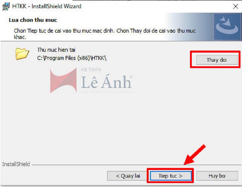 Lựa chọn thư mục cài đặt HTKK