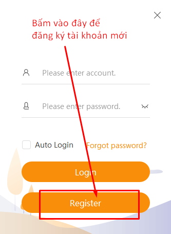 Giao diện để đăng ký tài khoản IMOU trên máy tính hiện ra