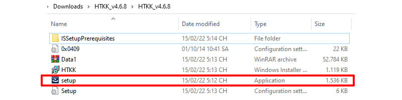 Giải nén bộ cài HTKK