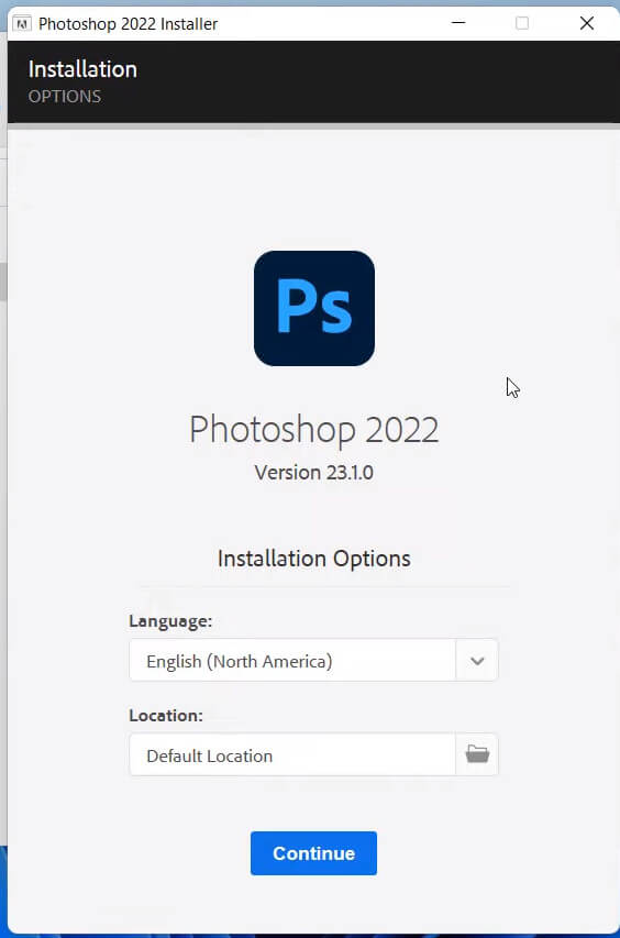 Bảng cài đặt chính thức từ Adobe
