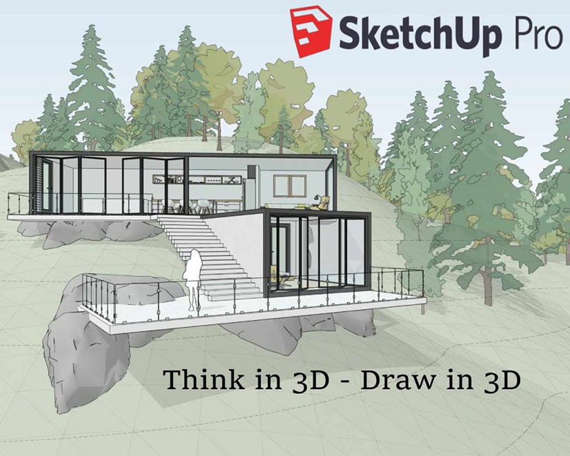 Giao diện SketchUp Pro 2021 trực quan và hiện đại