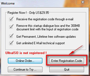 Chọn Enter Registration Code