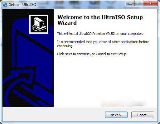 Mở file cài đặt uiso9.exe