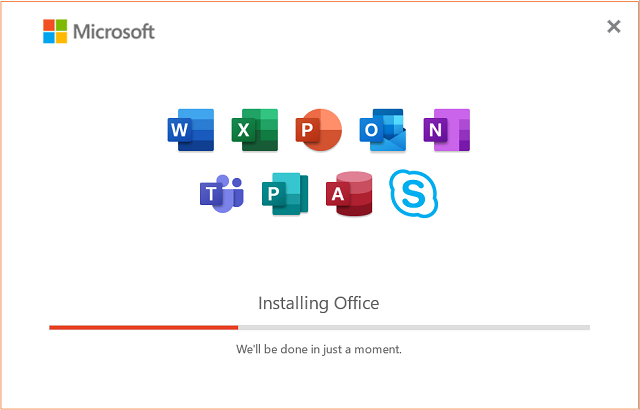 Quá trình cài đặt Office 2023