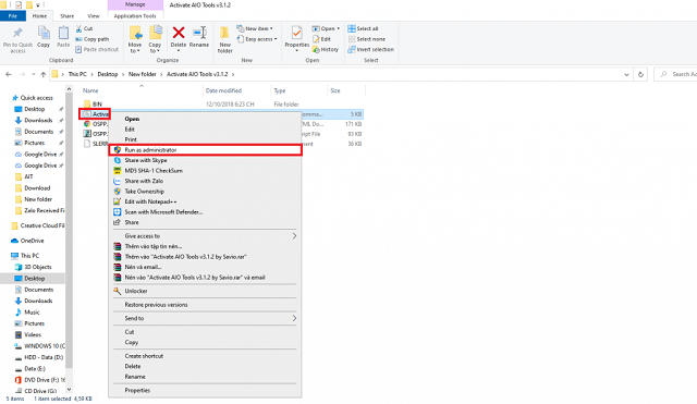 Khởi chạy AIO Tool