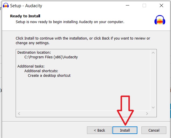 Xác nhận Install cài đặt