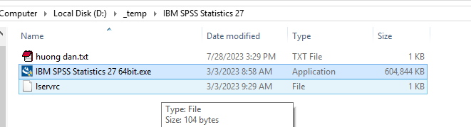 Hoàn tất cài đặt SPSS 27
