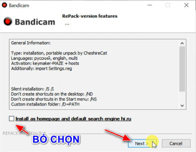 Tắt tùy chọn đổi trang chủ