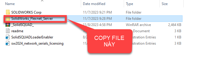 Chạy file setup SolidWorks 2024