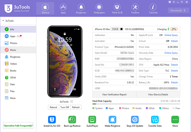 Các tính năng vượt trội của 3uTools