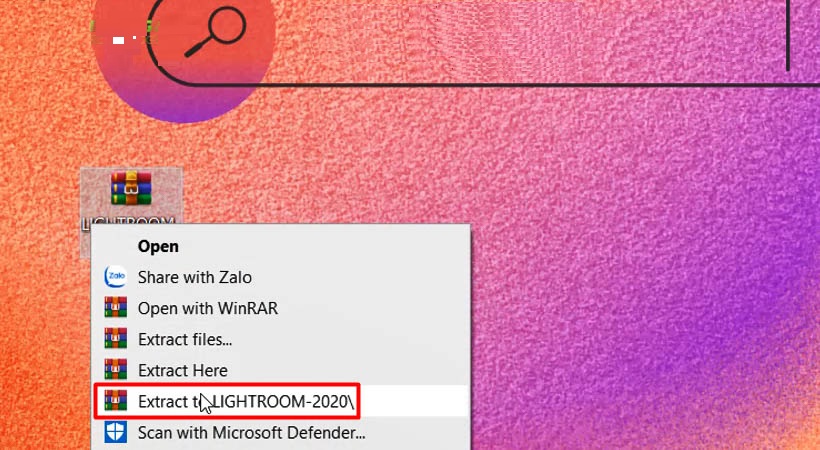 Hướng dẫn khởi chạy file cài đặt Lightroom 2020