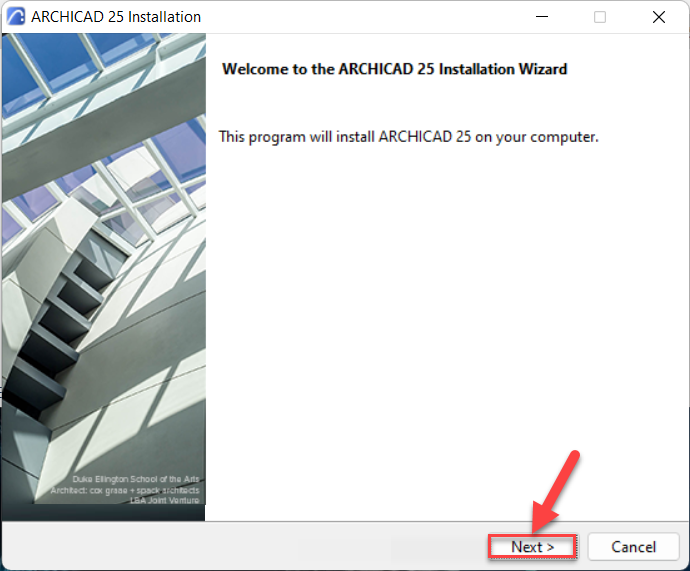 Bước 1 cài đặt Archicad 26