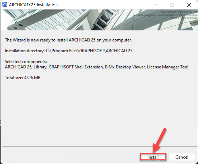 Bước 5 cài đặt Archicad 26