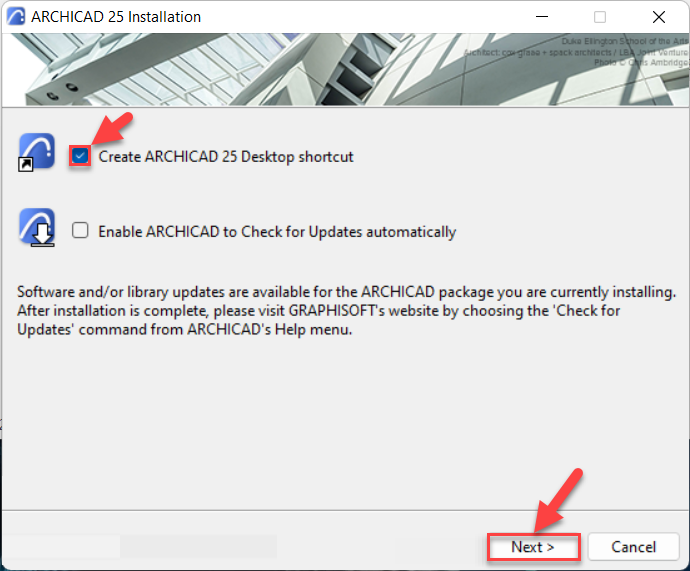 Bước 7 cài đặt Archicad 26