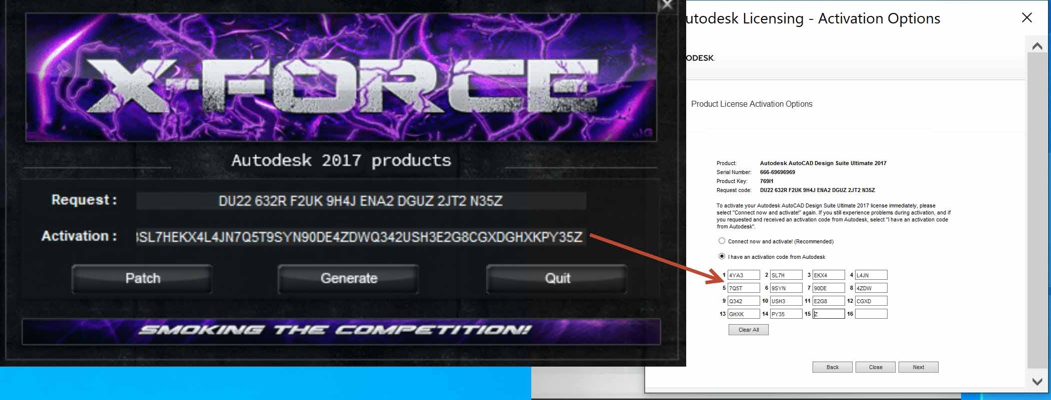Bước 8 Dán mã Activation vào phần mềm