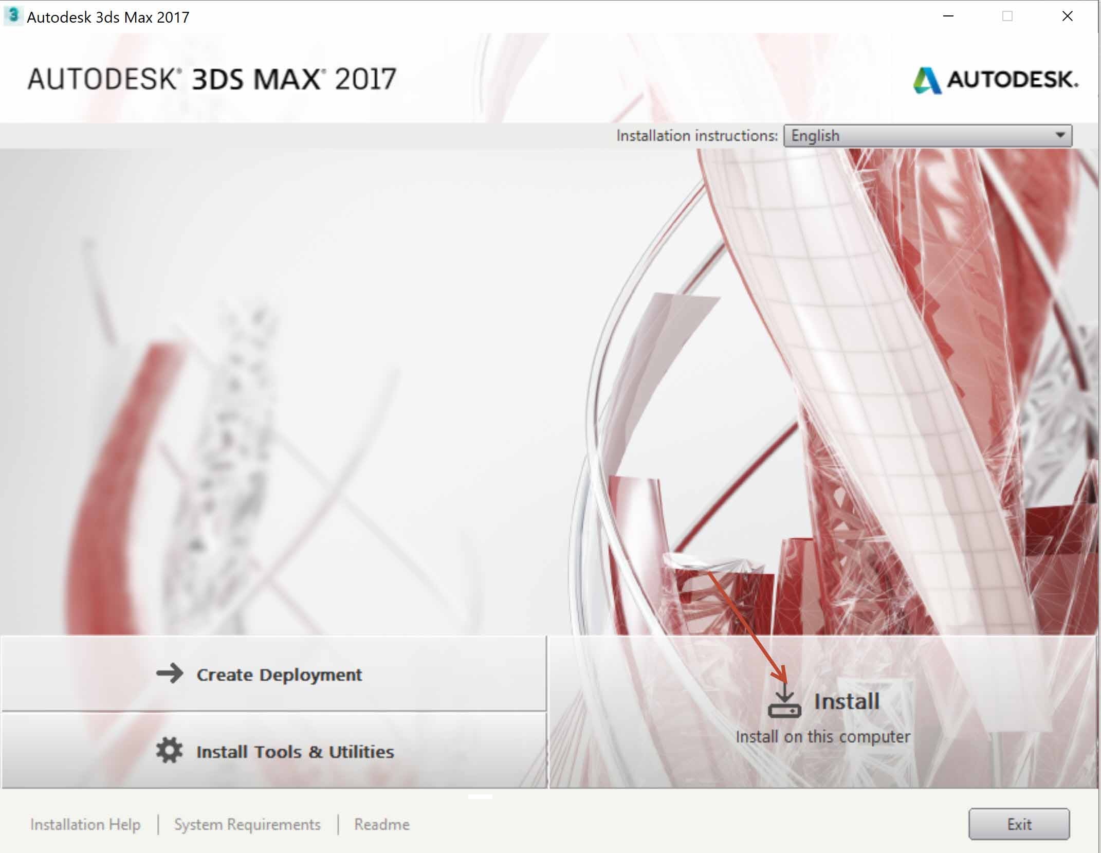 Bước 1 Khởi chạy setup 3ds max 2017