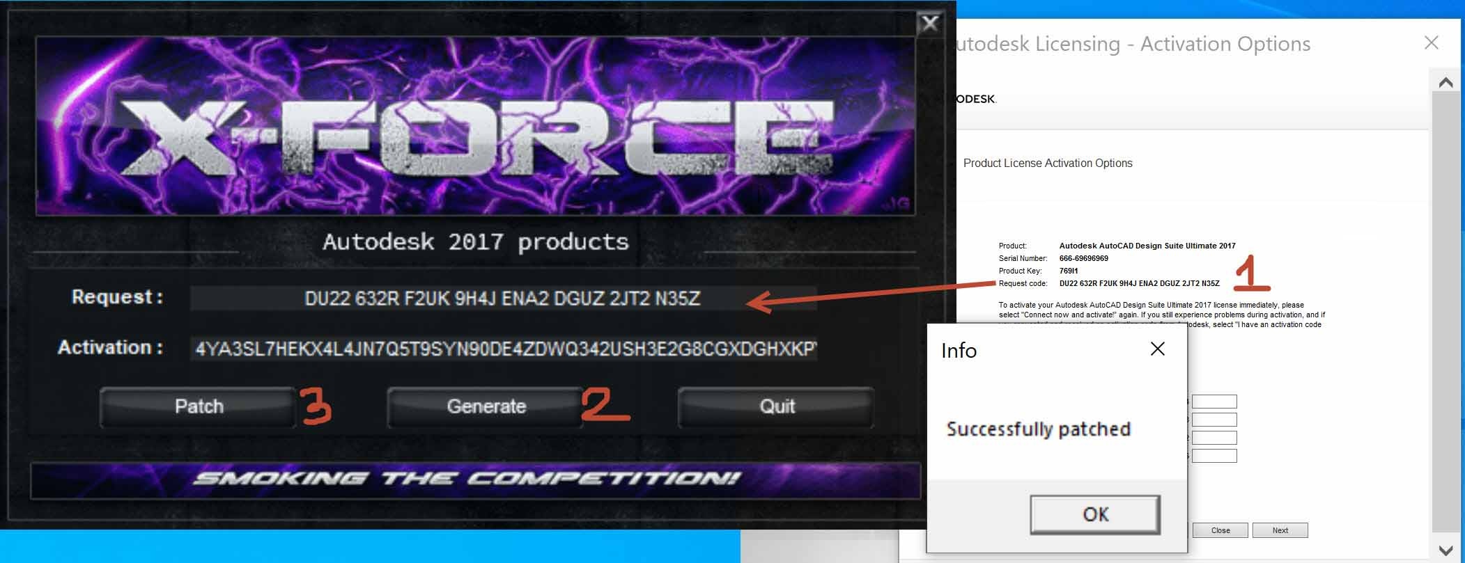 Bước 7 Kích hoạt mã qua công cụ X-Force