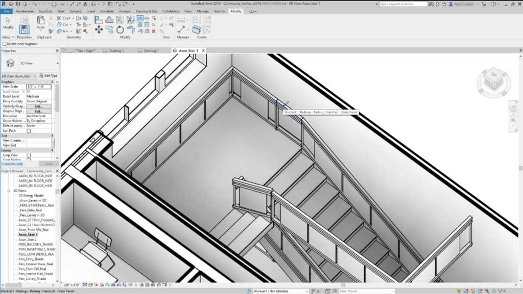 Giao diện làm việc Autodesk Revit 2019