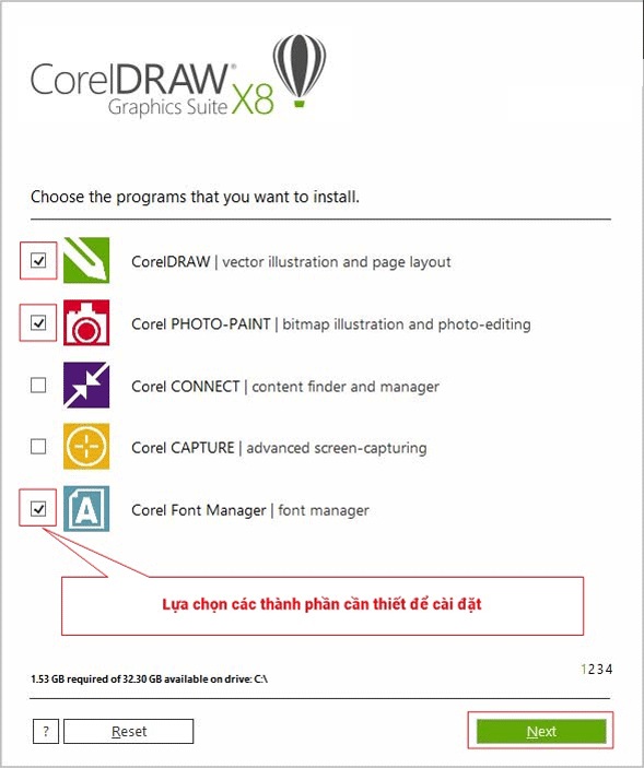 Cài đặt Corel X8 bước 7