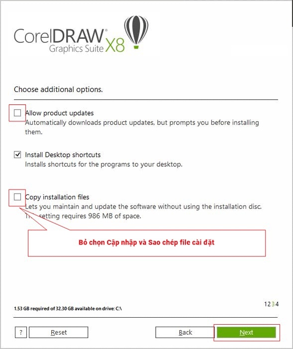 Cài đặt Corel X8 bước 9
