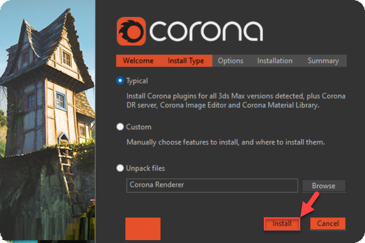 Hướng dẫn cài đặt Corona Renderer 6 bước 3