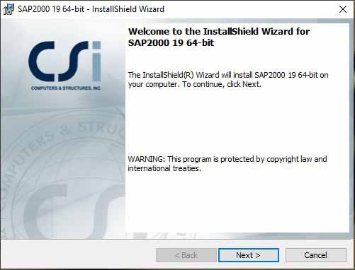 Hướng dẫn cài đặt CSI SAP2000 v19 Bước 2