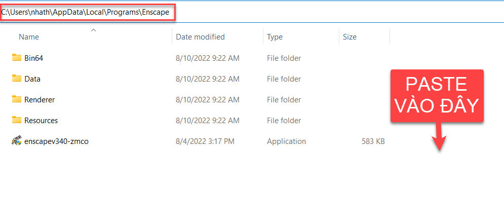 Kích hoạt Enscape bước 2